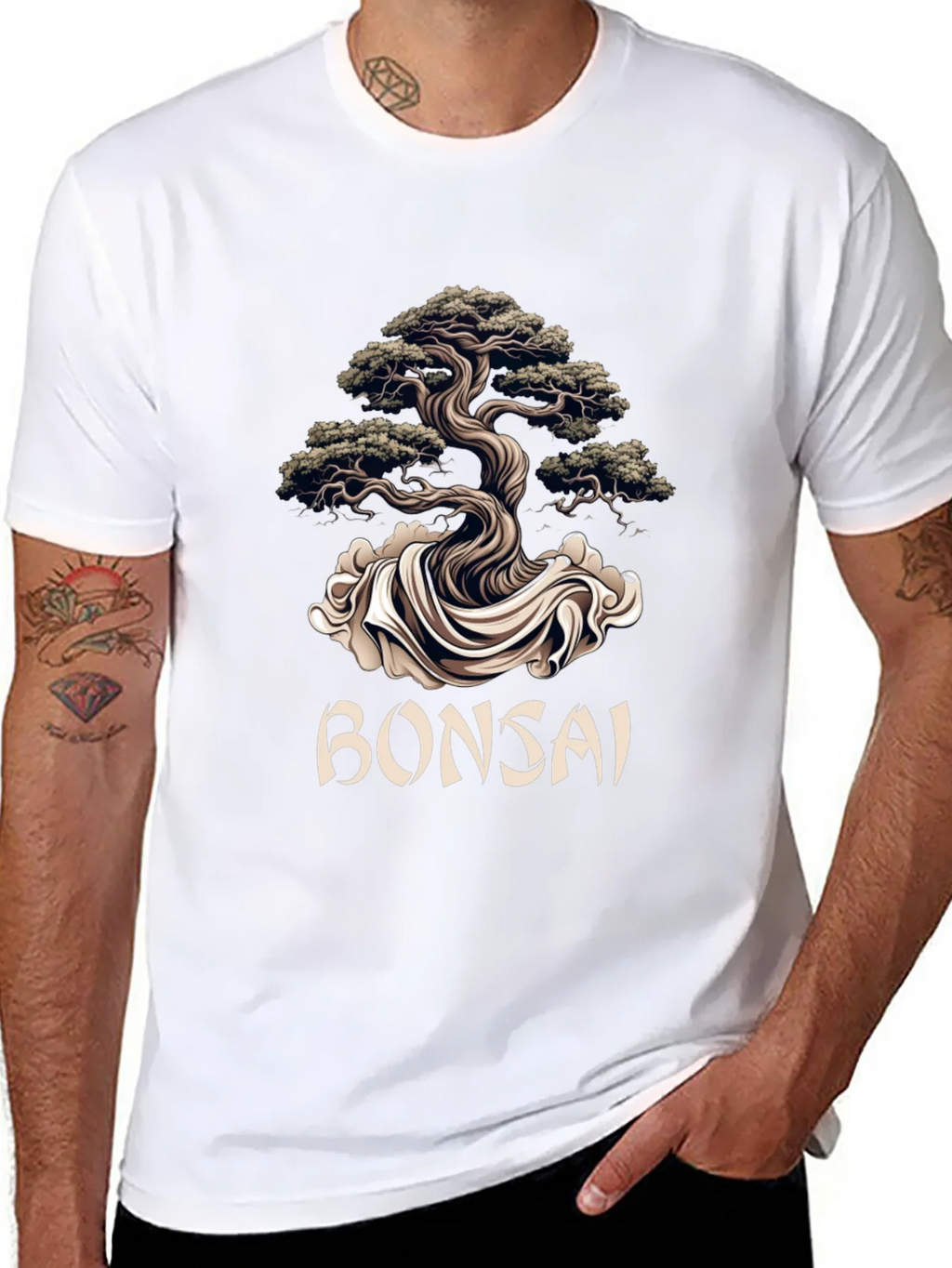 Bonsai Tree Graphic Tee - Artistic Black T-Shirt product image 7
