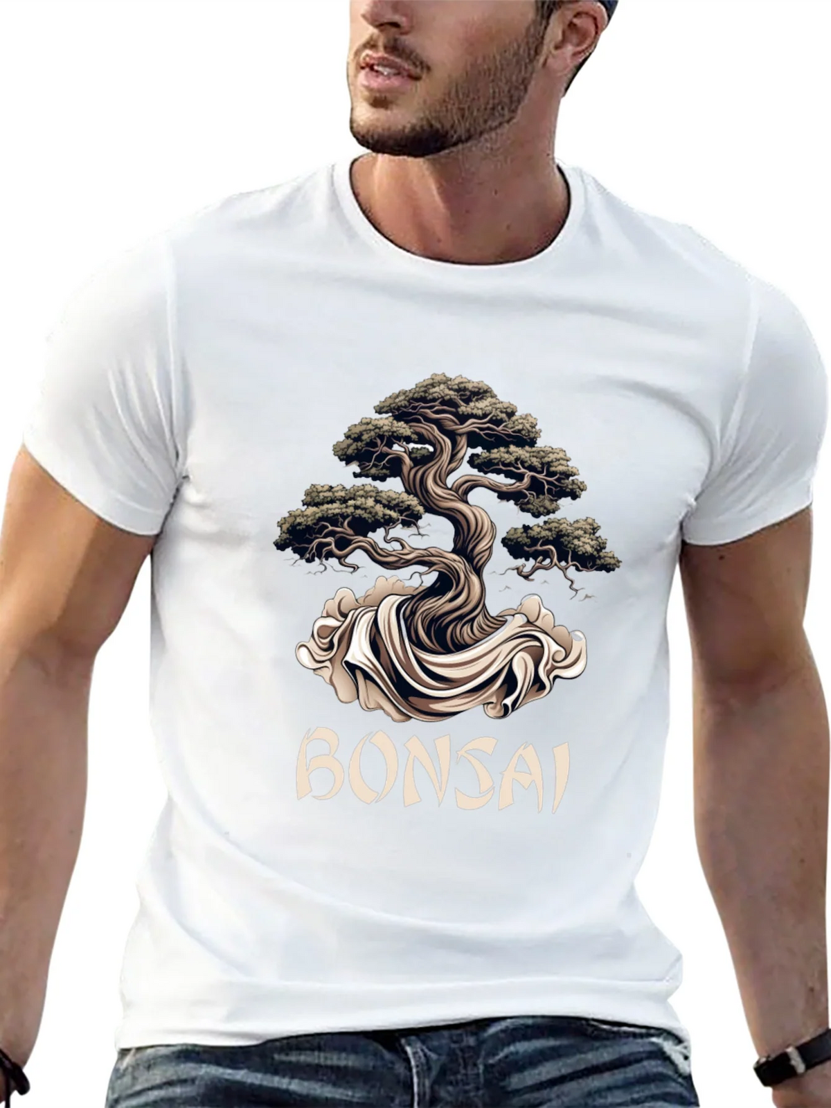 Bonsai Tree Graphic Tee - Artistic Black T-Shirt product image 12