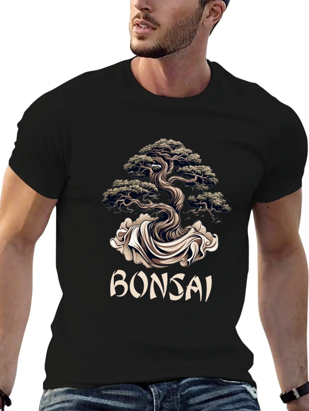 Bonsai Tree Graphic Tee - Artistic Black T-Shirt product image 6