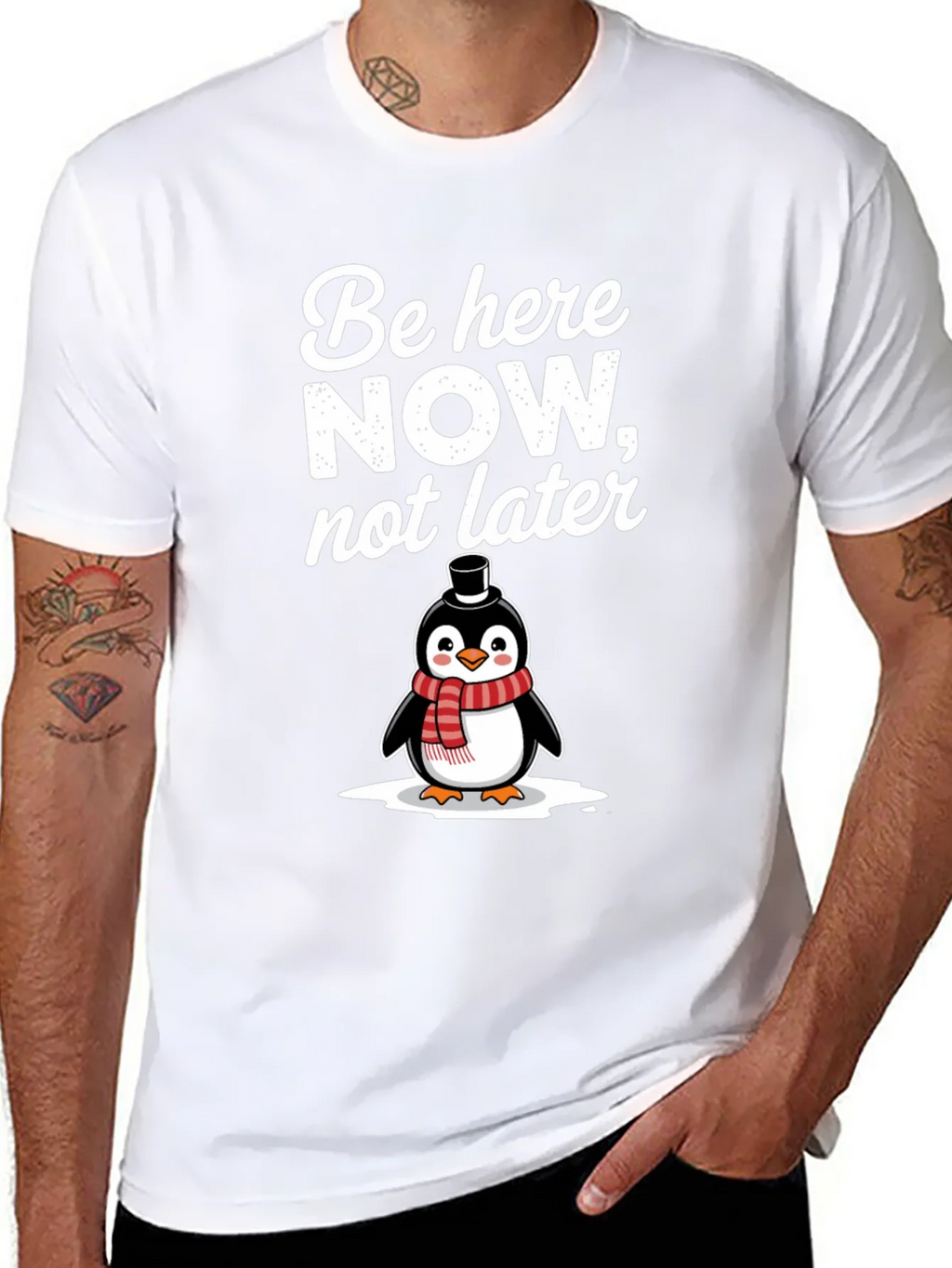 Be Here Now Penguin Graphic T-Shirt product image 7
