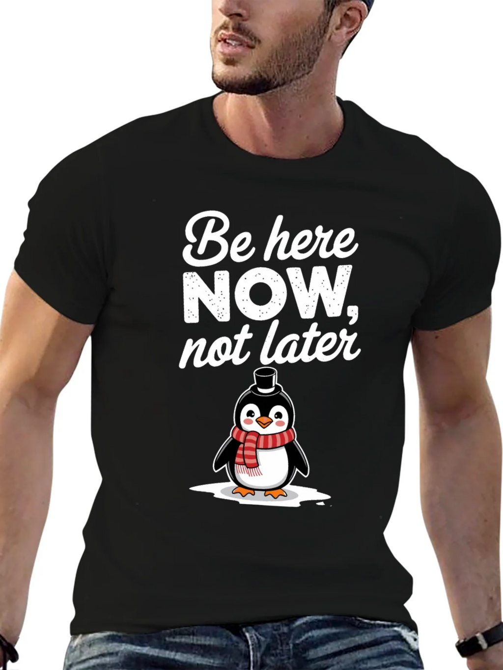 Be Here Now Penguin Graphic T-Shirt product image 6