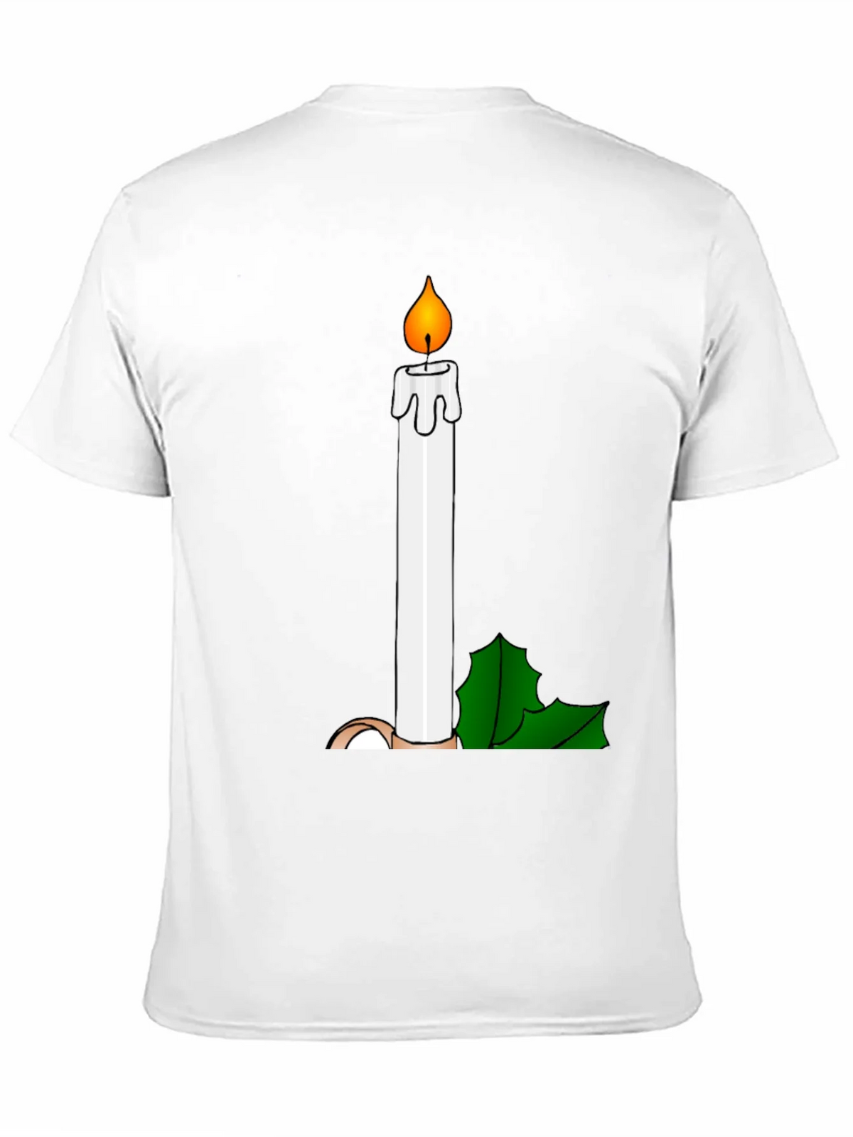 Humorous Candle Graphic Tee - Black Cotton T-Shirt product image 4