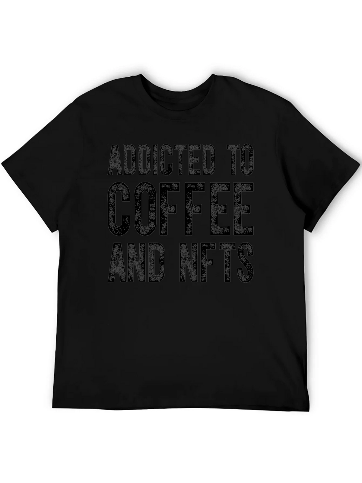 Addicted to Coffee & NFTs Black Tee product image 5
