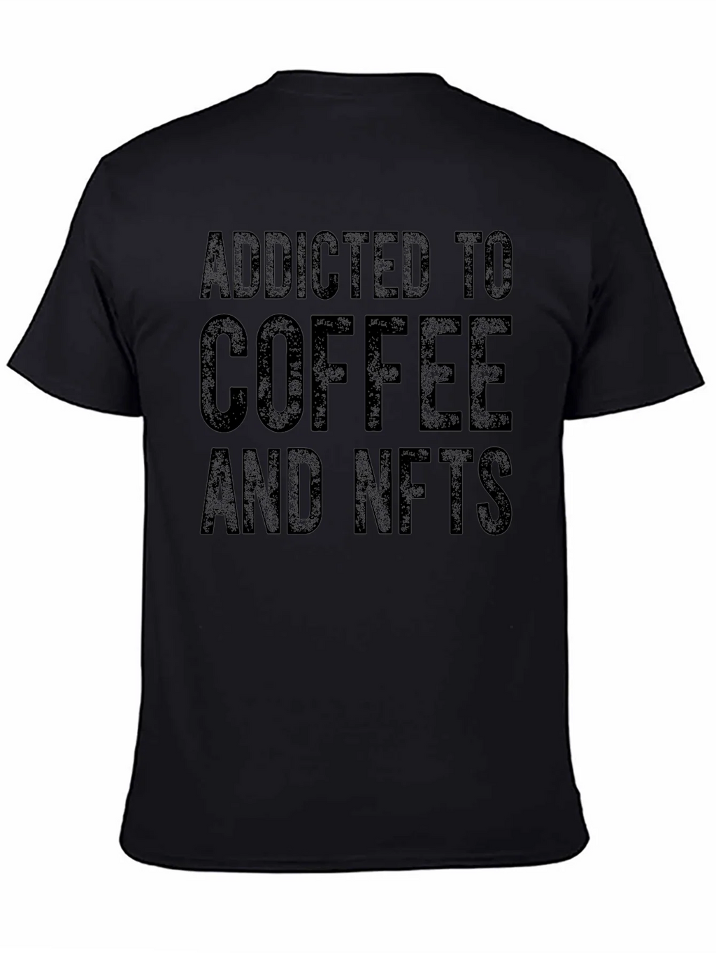 Addicted to Coffee & NFTs Black Tee product image 4