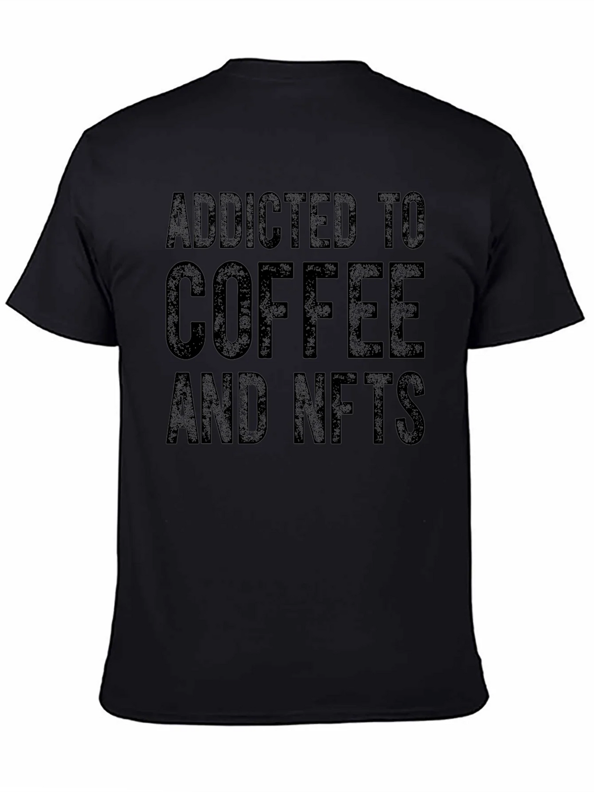 Addicted to Coffee & NFTs Black Tee product image 4