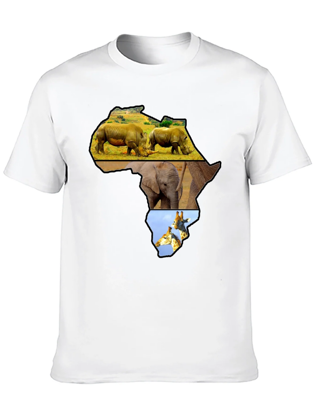 Africa Animals Graphic Tee - Black Cotton Shirt product image 9