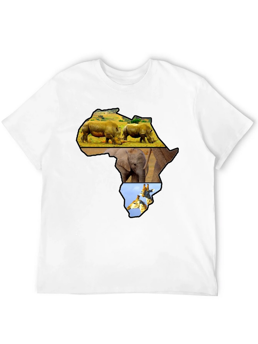 Africa Animals Graphic Tee - Black Cotton Shirt product image 11