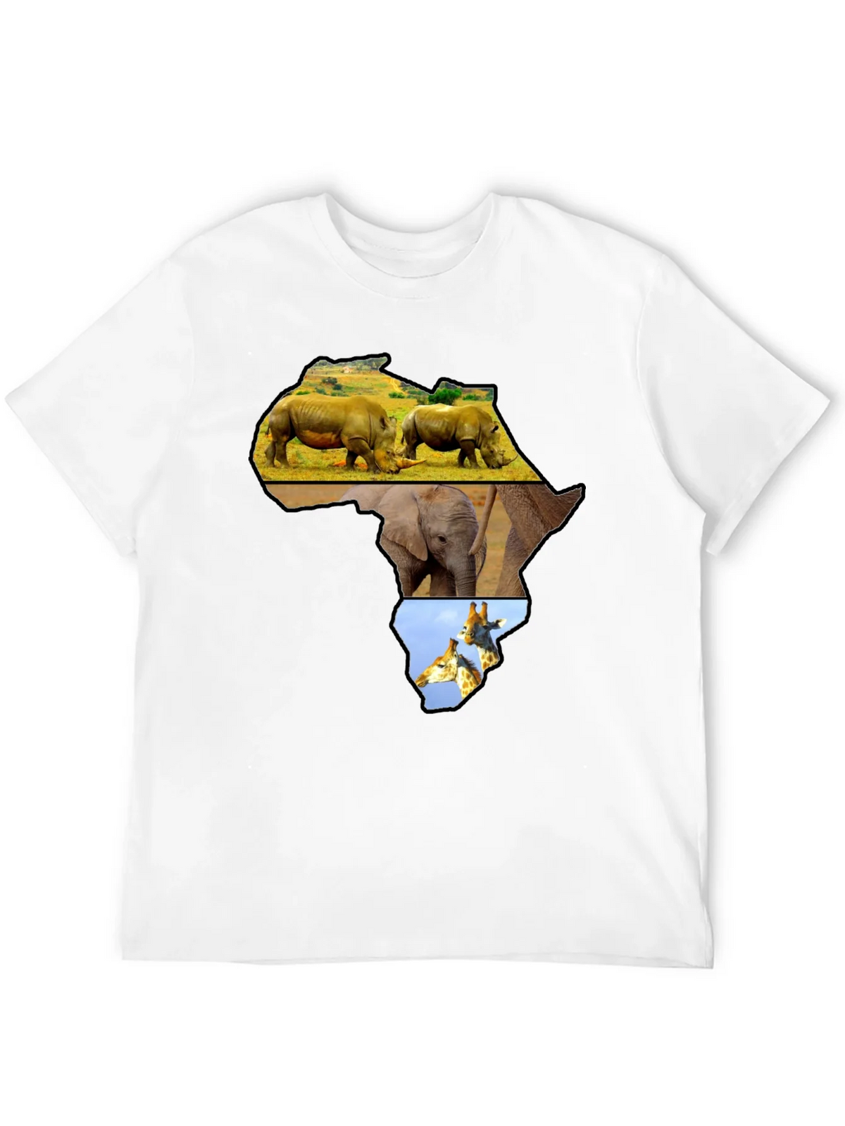 Africa Animals Graphic Tee - Black Cotton Shirt product image 11