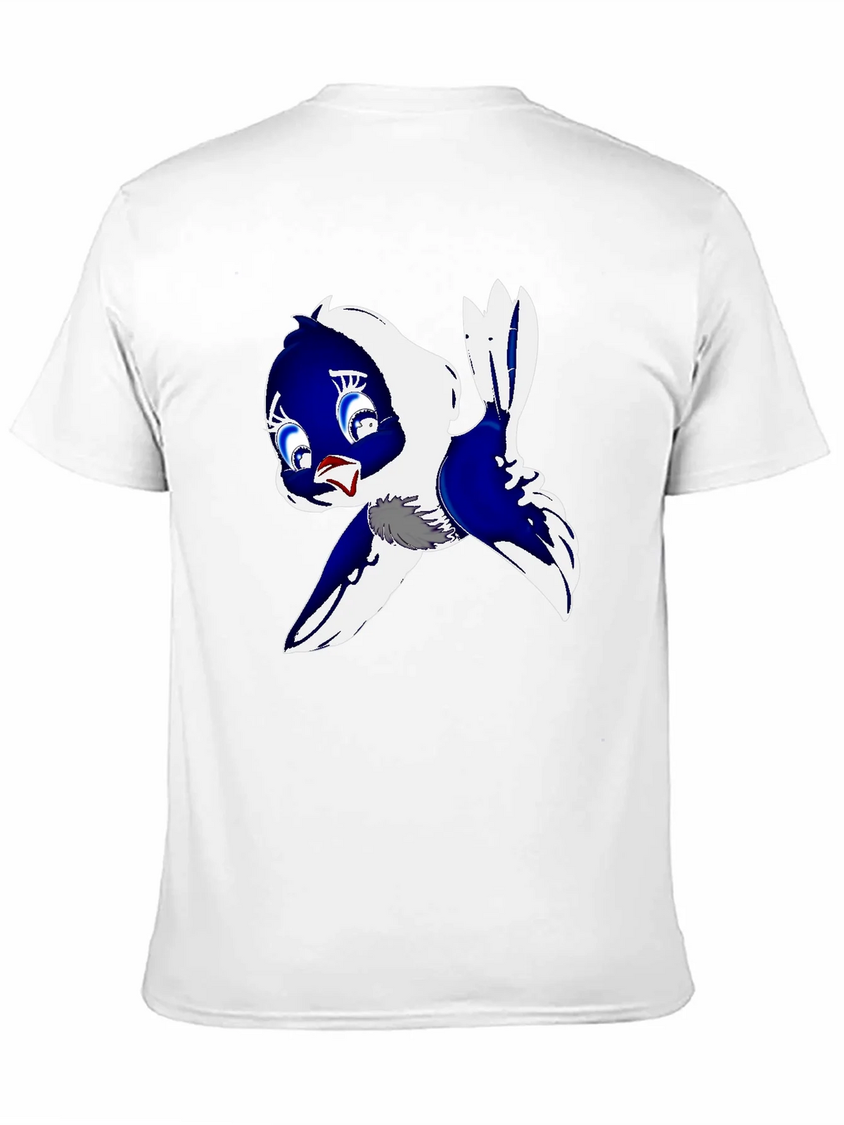 Cartoon Bird Print Black T-Shirt product image 9