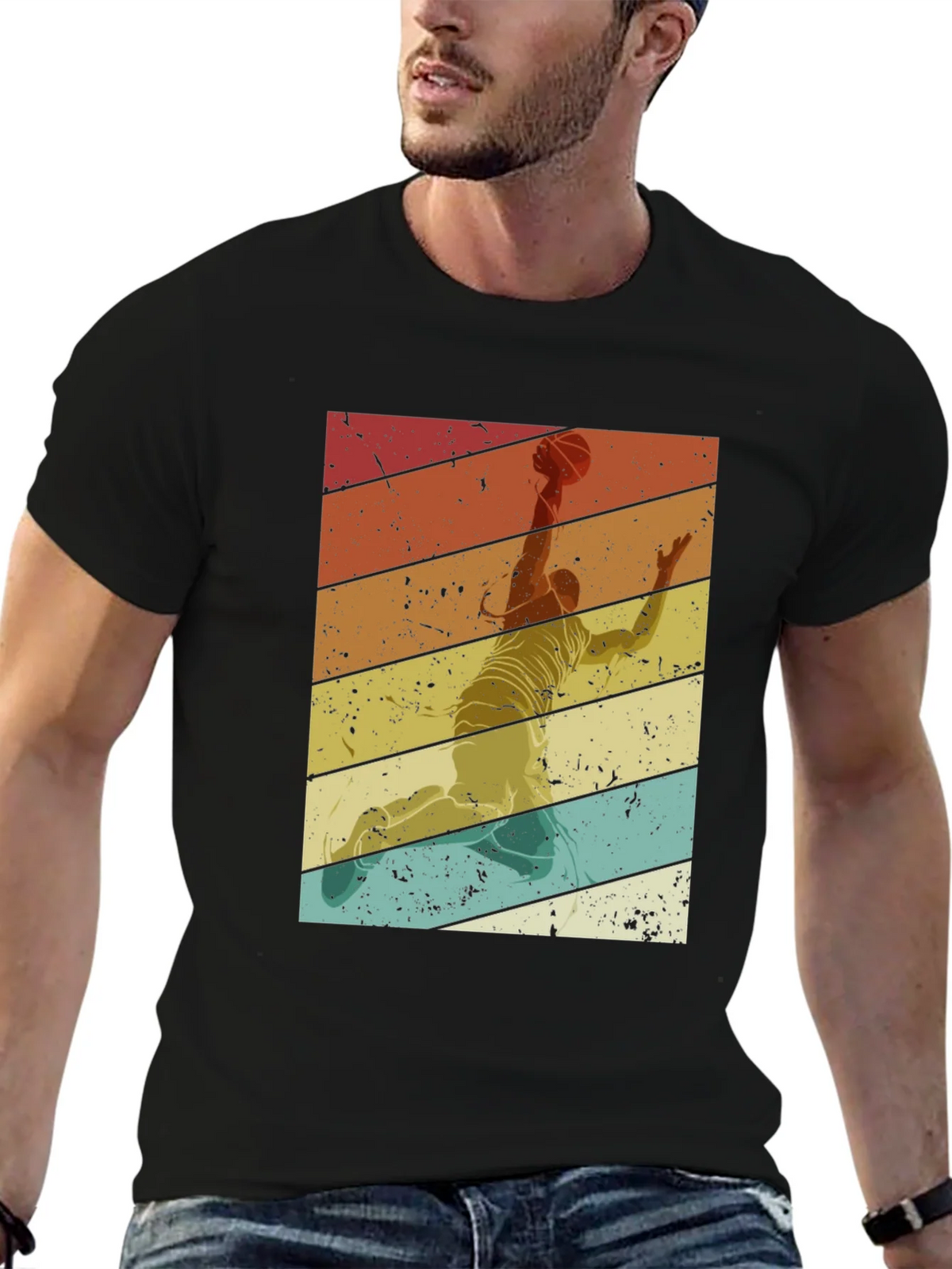 Retro Basketball Player T-Shirt product image 5