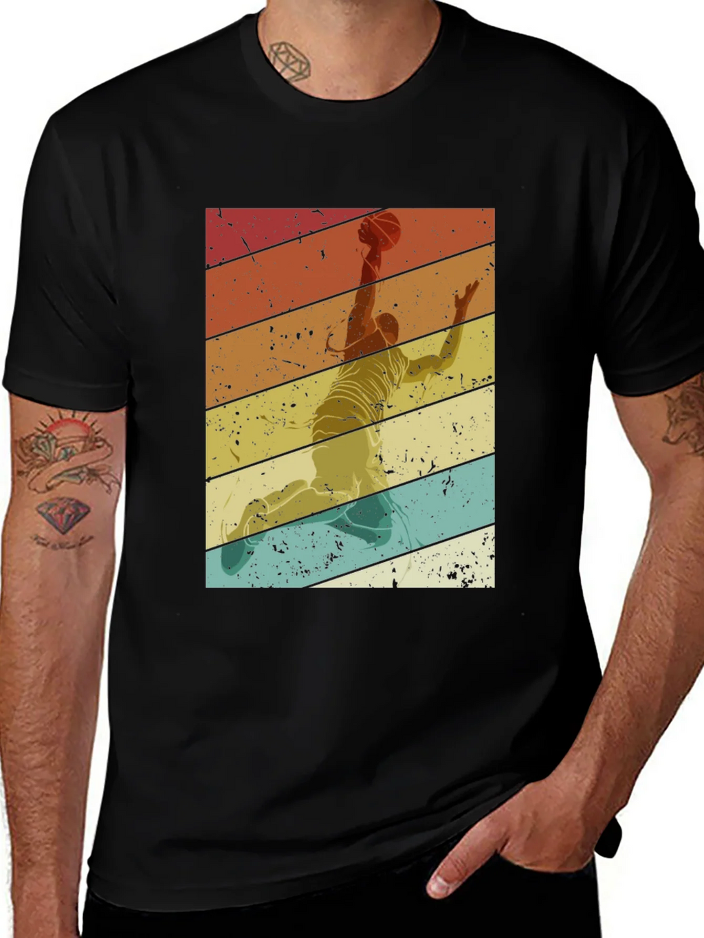 Retro Basketball Player T-Shirt product image 1