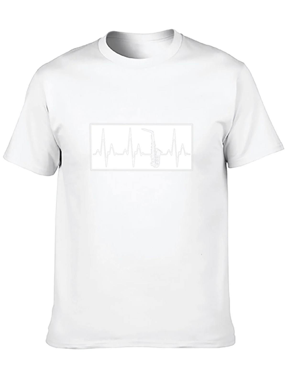 Saxophone Heartbeat Graphic T-Shirt - Black product image 9
