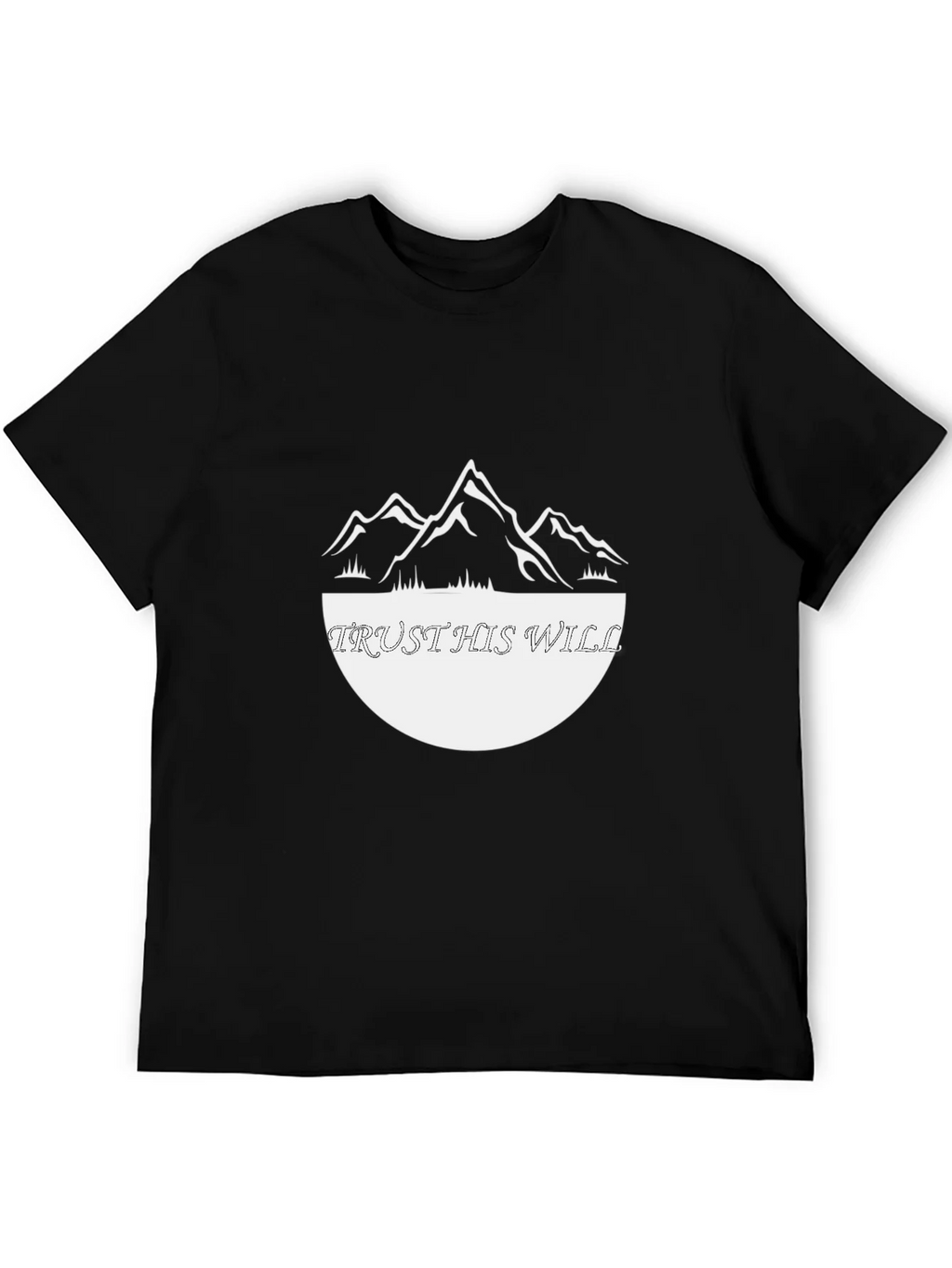 Trust His Will Graphic Tee - Black Cotton Blend Shirt product image 5