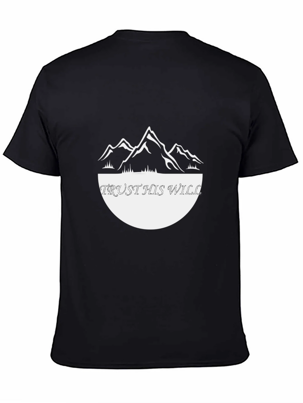 Trust His Will Graphic Tee - Black Cotton Blend Shirt product image 4