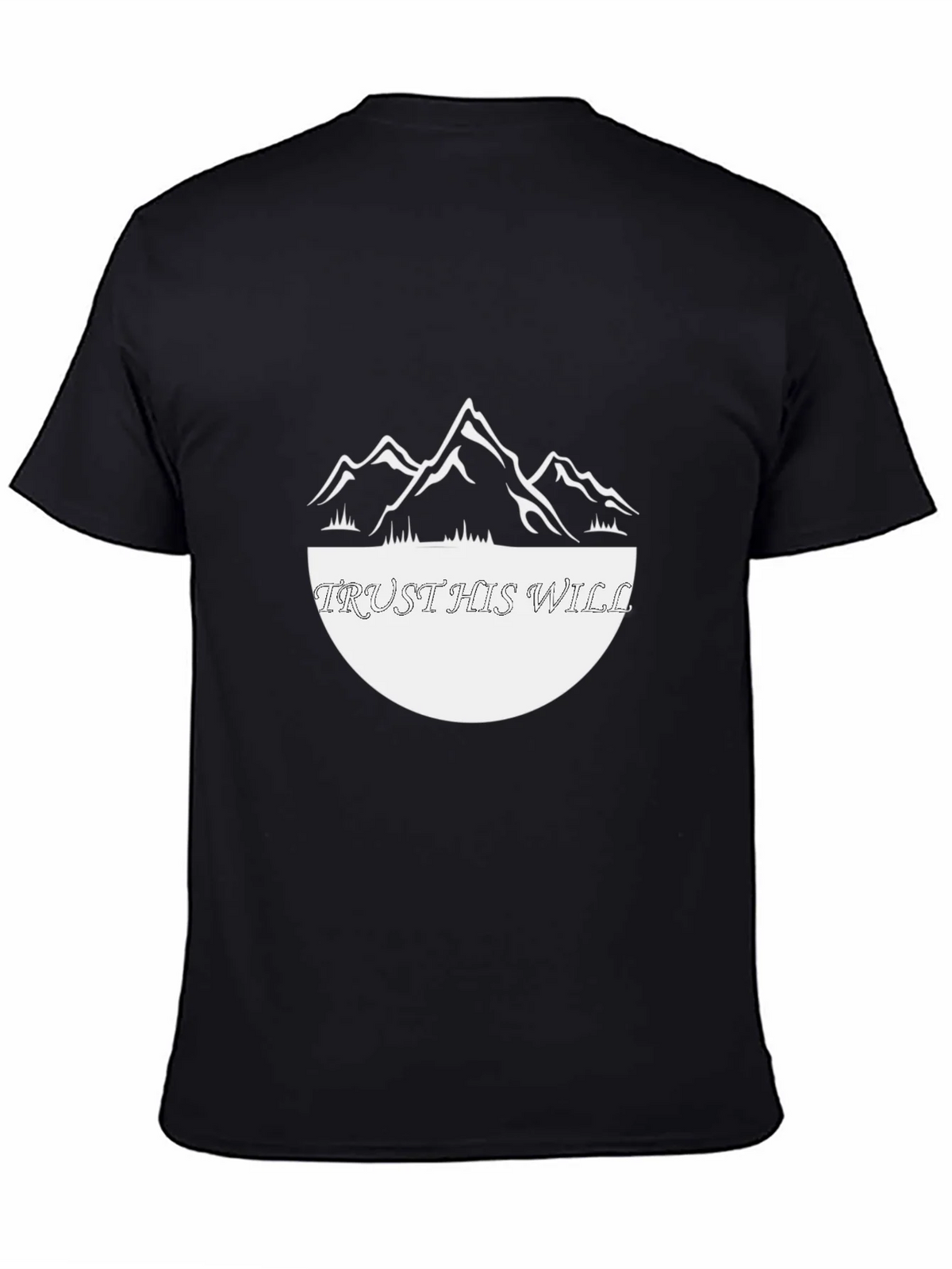 Trust His Will Graphic Tee - Black Cotton Blend Shirt product image 4