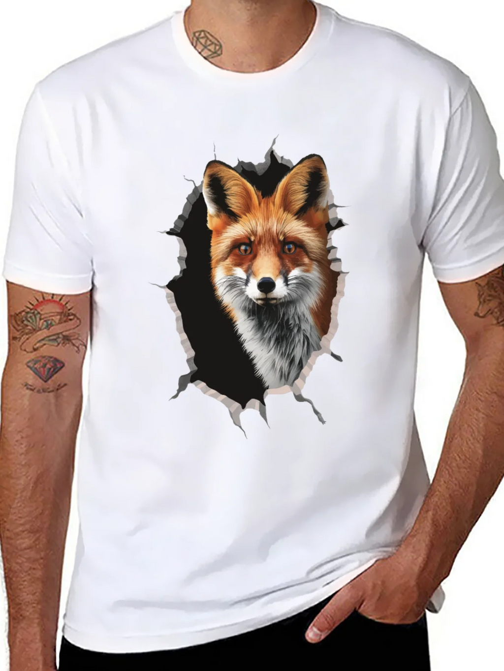 Fox Graphic Print Tee - Mens Black T-Shirt product image 7