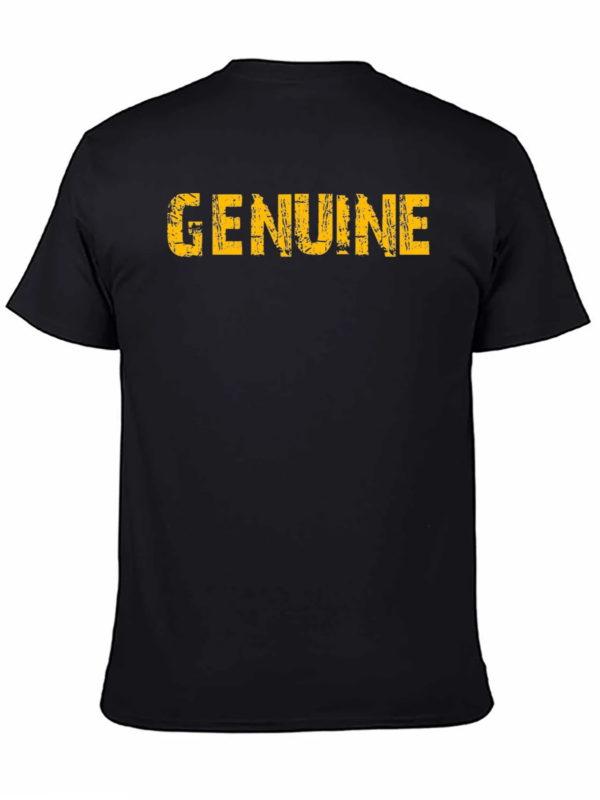Mens Genuine Graphic Black T-Shirt product image 2