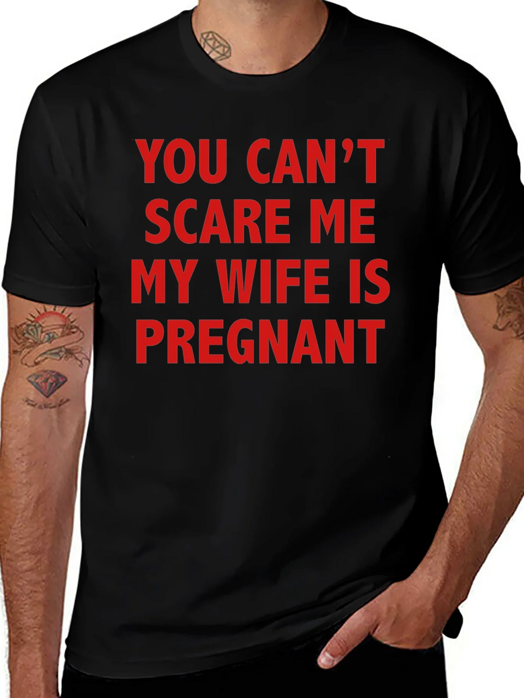 Funny Pregnancy T-Shirt - You Cant Scare Me! product image 1