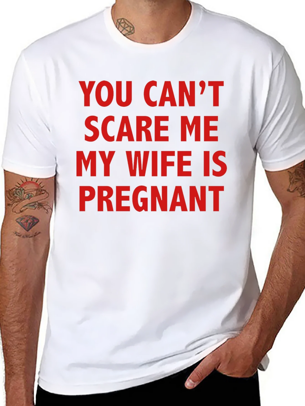 Funny Pregnancy T-Shirt - You Cant Scare Me! product image 7