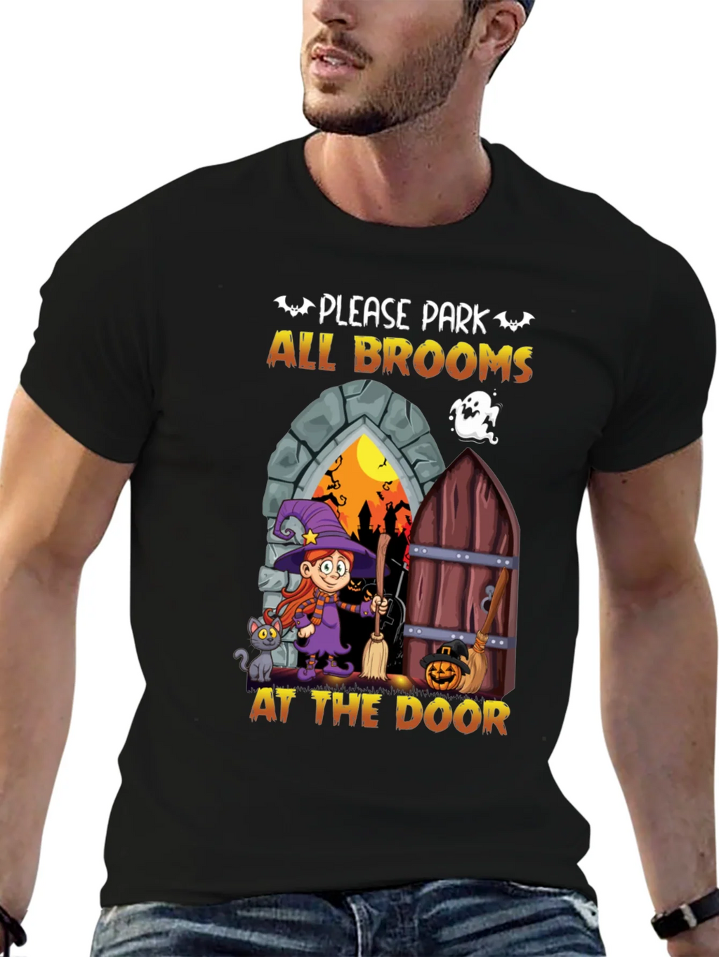 Halloween Witch Broom T-Shirt product image 6