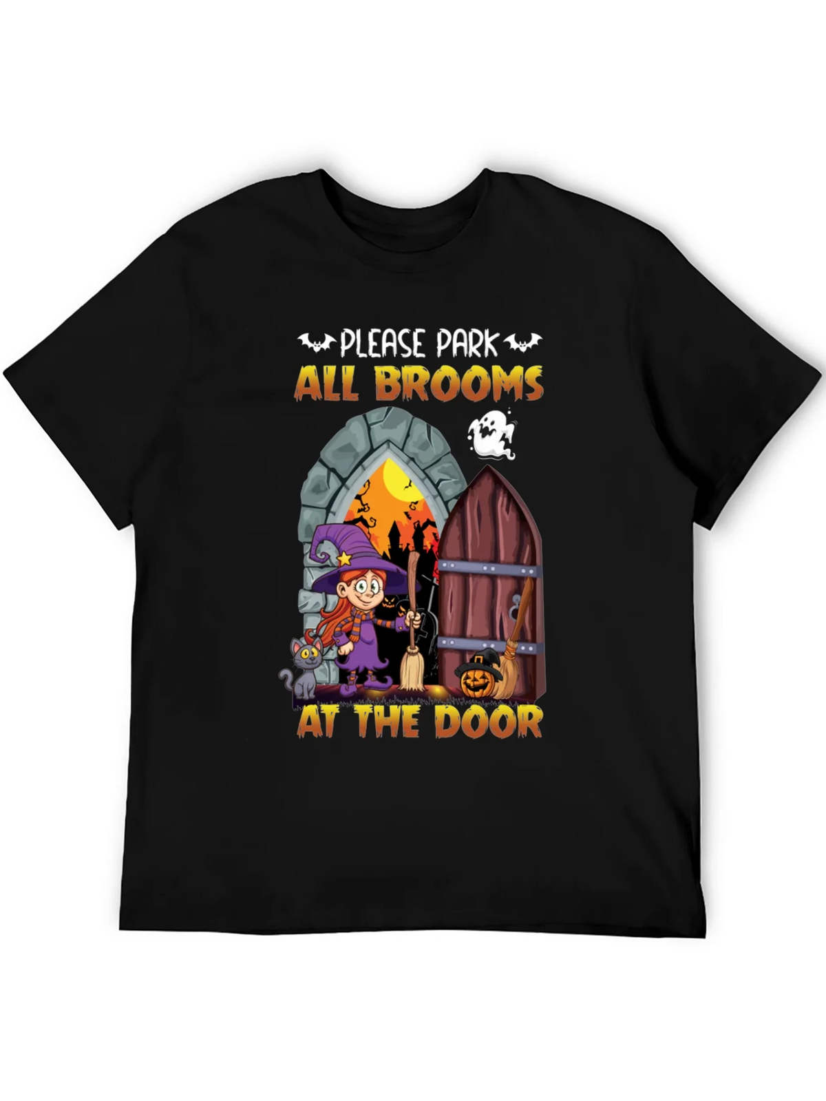 Halloween Witch Broom T-Shirt product image 5