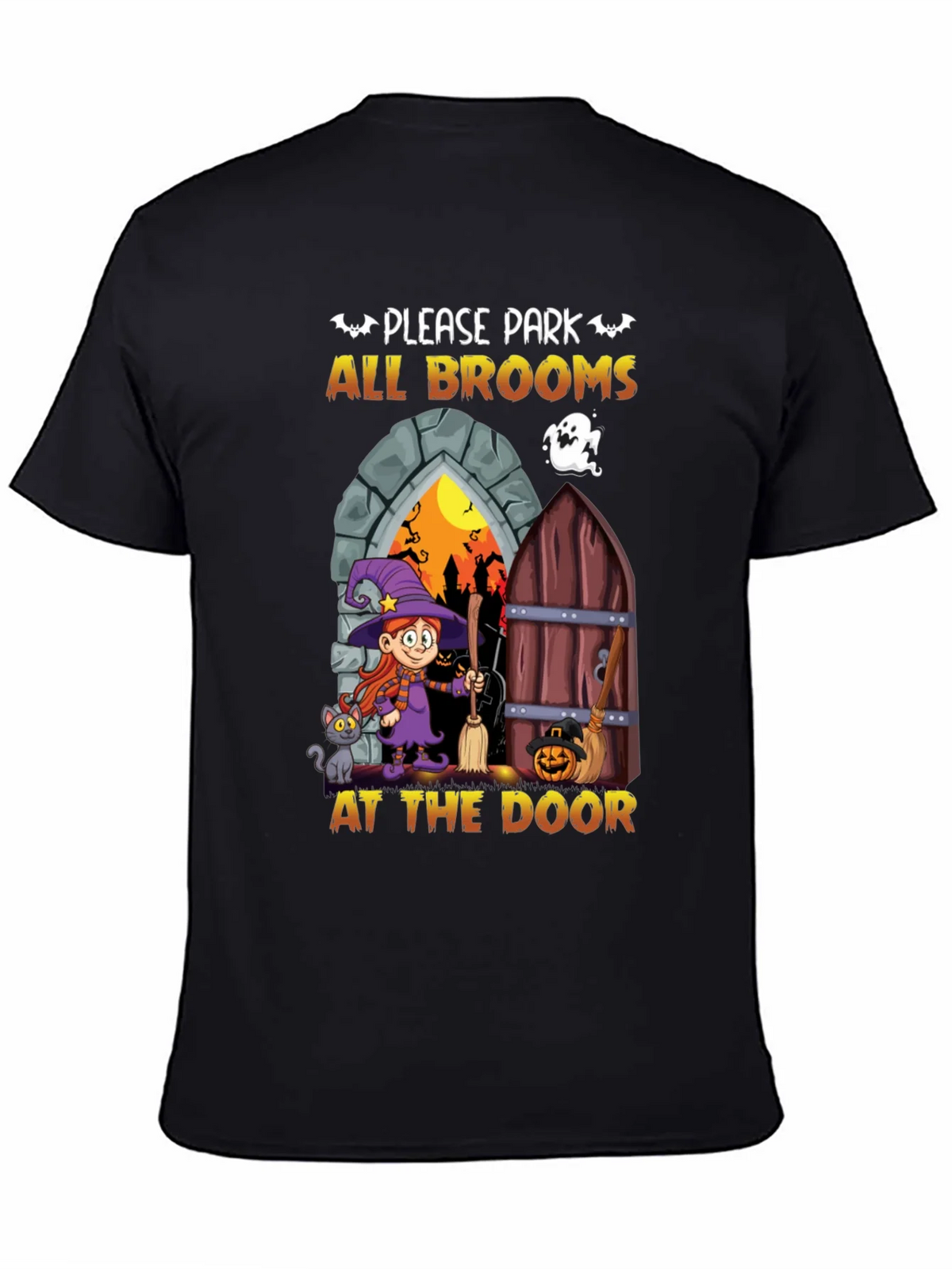 Halloween Witch Broom T-Shirt product image 4