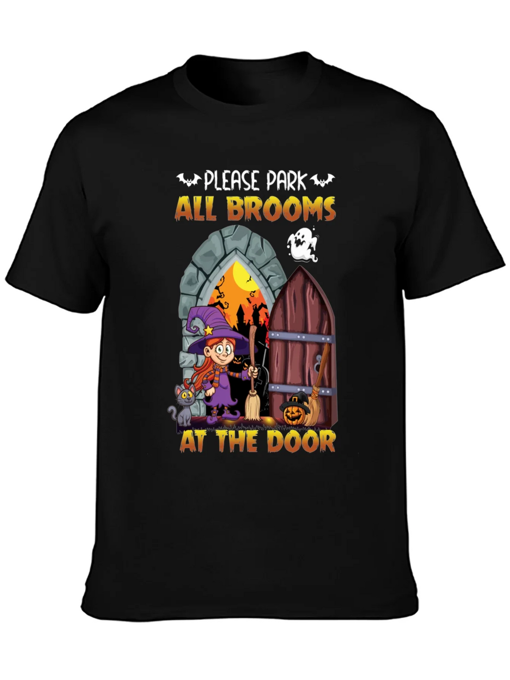 Halloween Witch Broom T-Shirt product image 3
