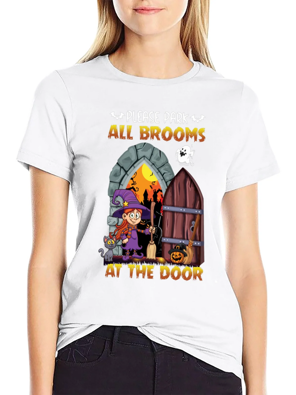 Halloween Witch Broom T-Shirt product image 7