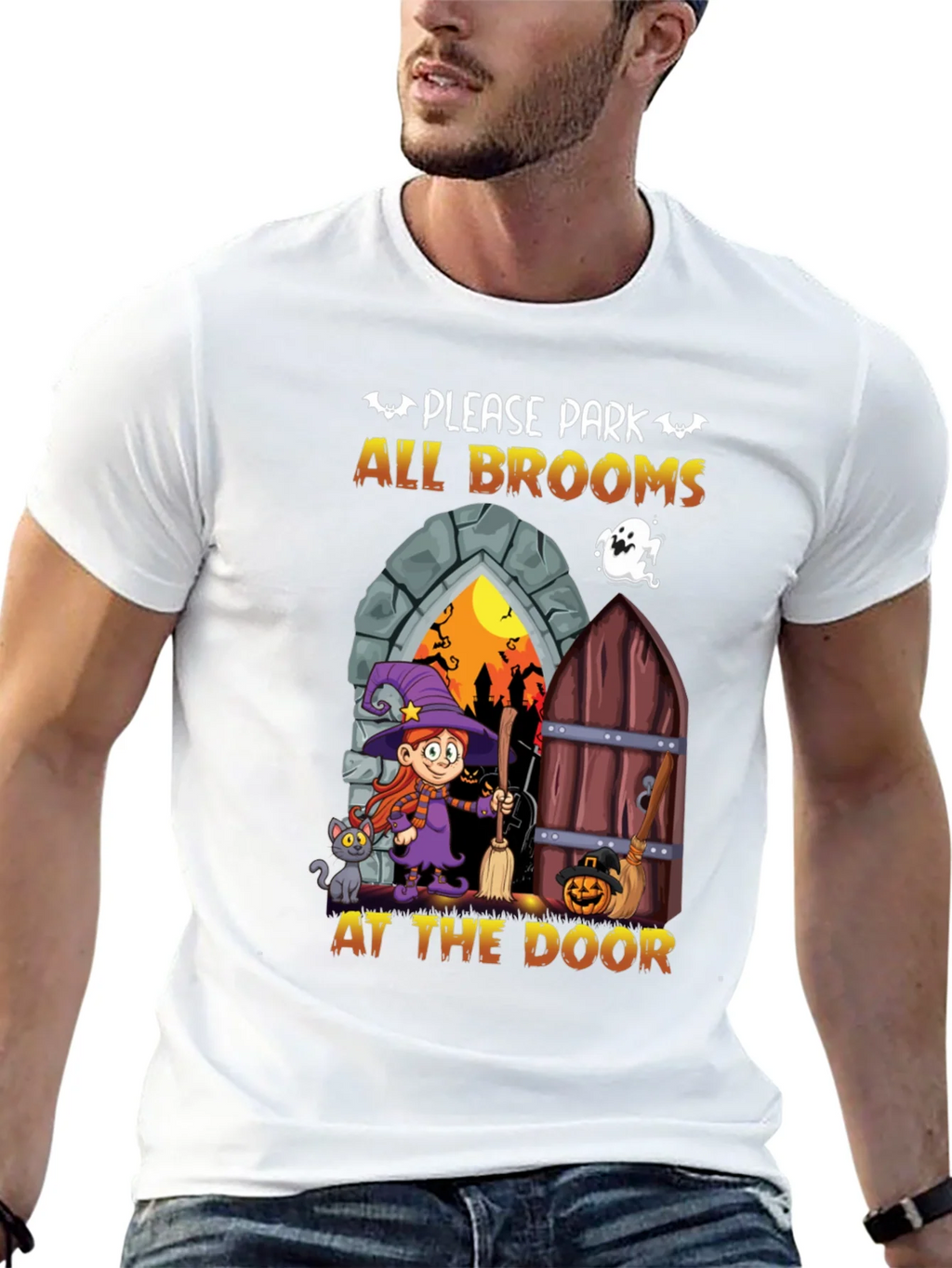 Halloween Witch Broom T-Shirt product image 9