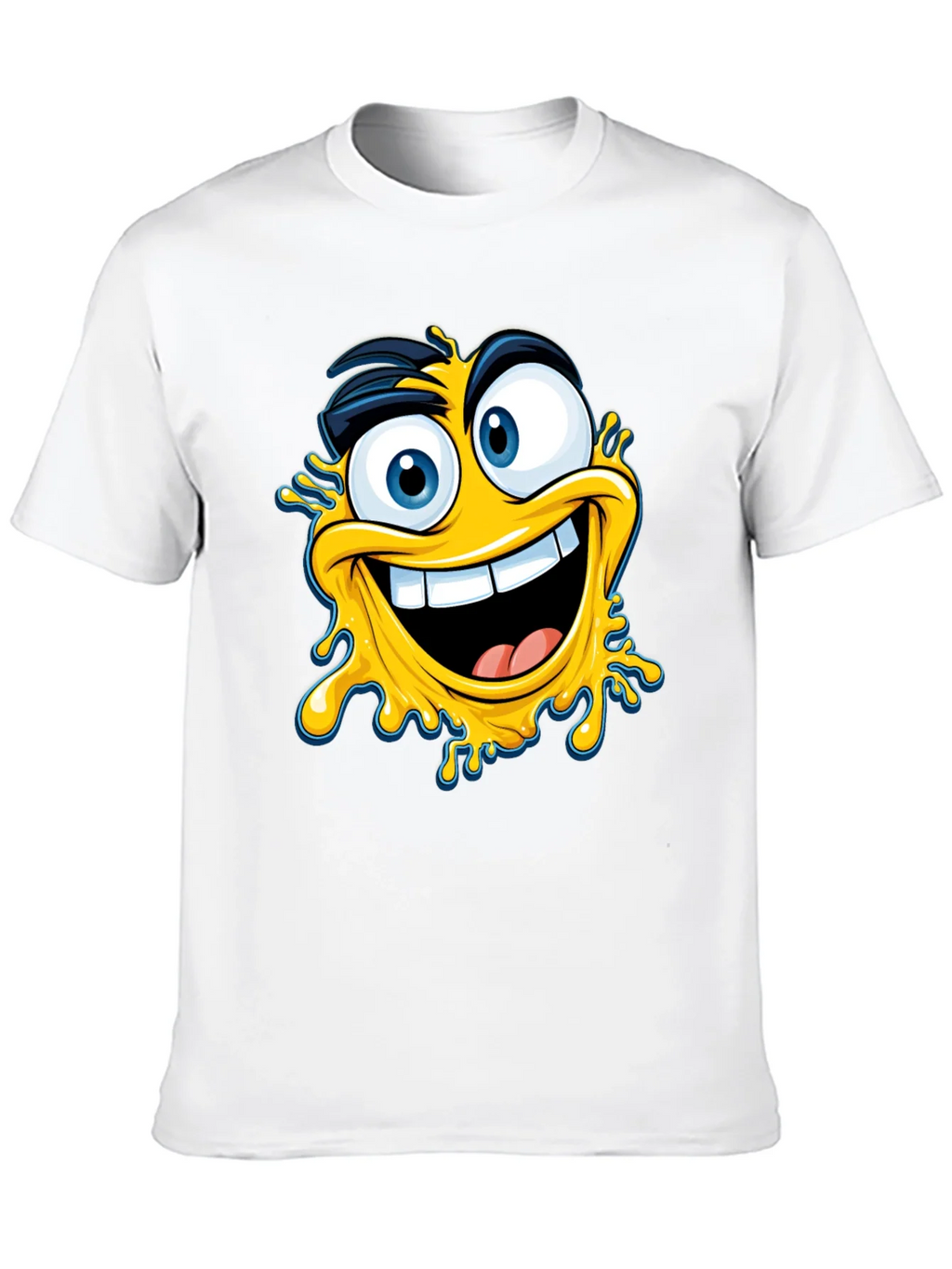 Crazy Emoji Graphic Tee - Black Cotton T-Shirt product image 9