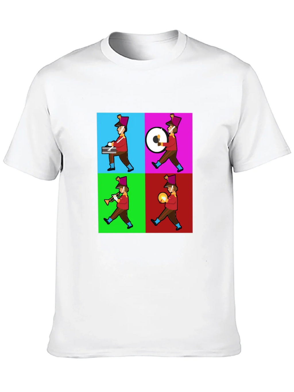 Marching Band Pop Art Black T-Shirt product image 2