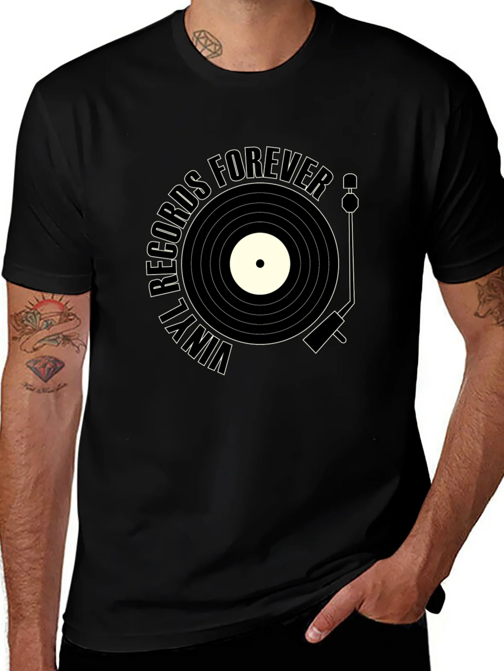 Vinyl Records Forever Graphic Tee - Music Lover Shirt product image 1
