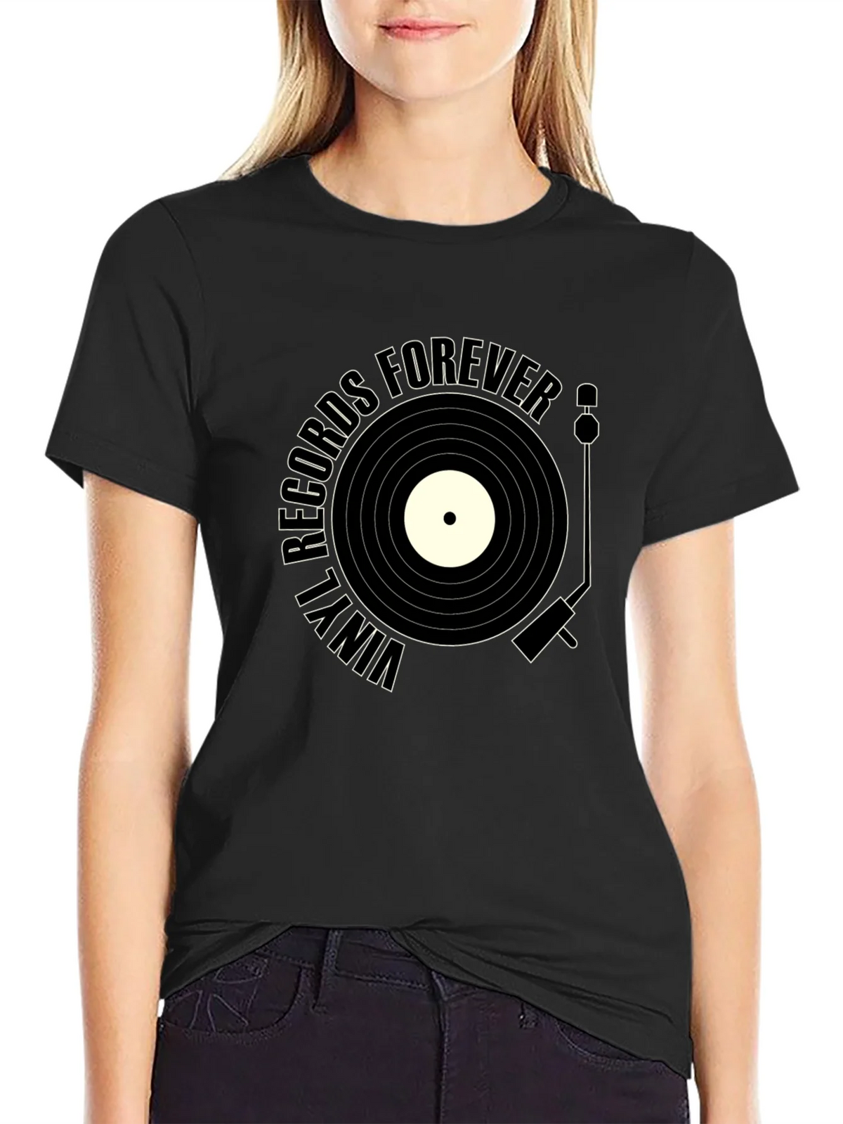 Vinyl Records Forever Graphic Tee - Music Lover Shirt product image 2