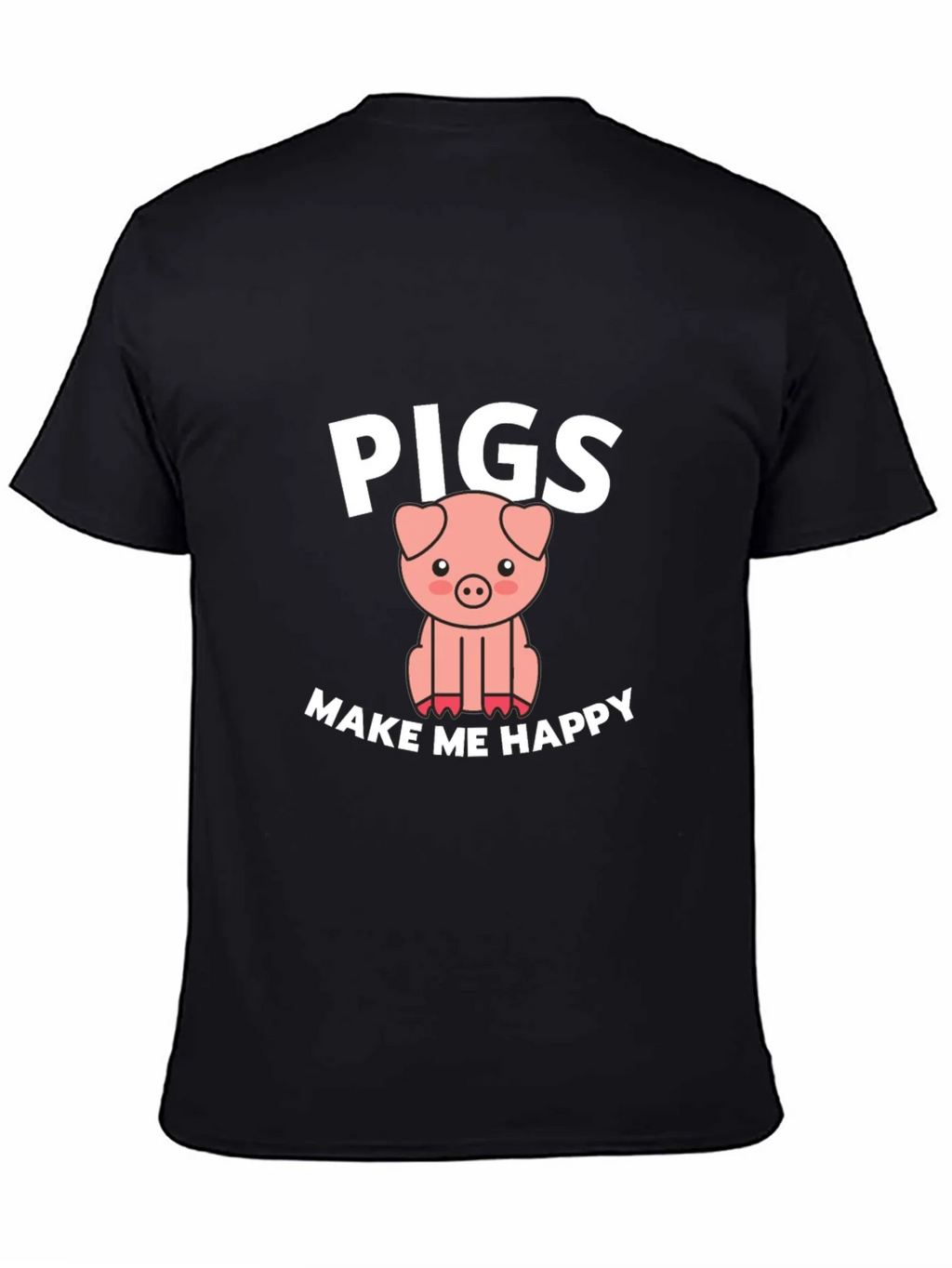 Pigs Make Me Happy Graphic T-Shirt product image 2