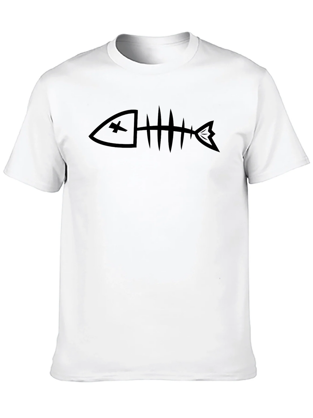 Black Fishbone Graphic Tee - Mens Casual Crew Neck product image 9
