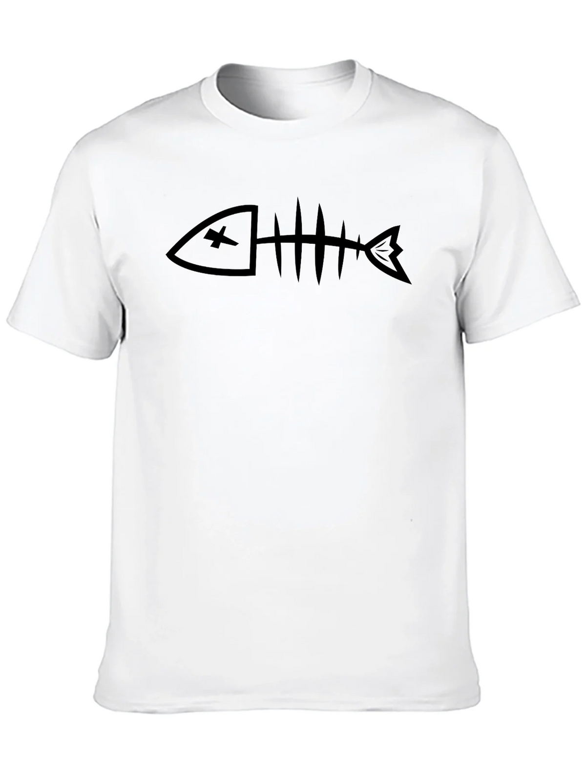 Black Fishbone Graphic Tee - Mens Casual Crew Neck product image 9