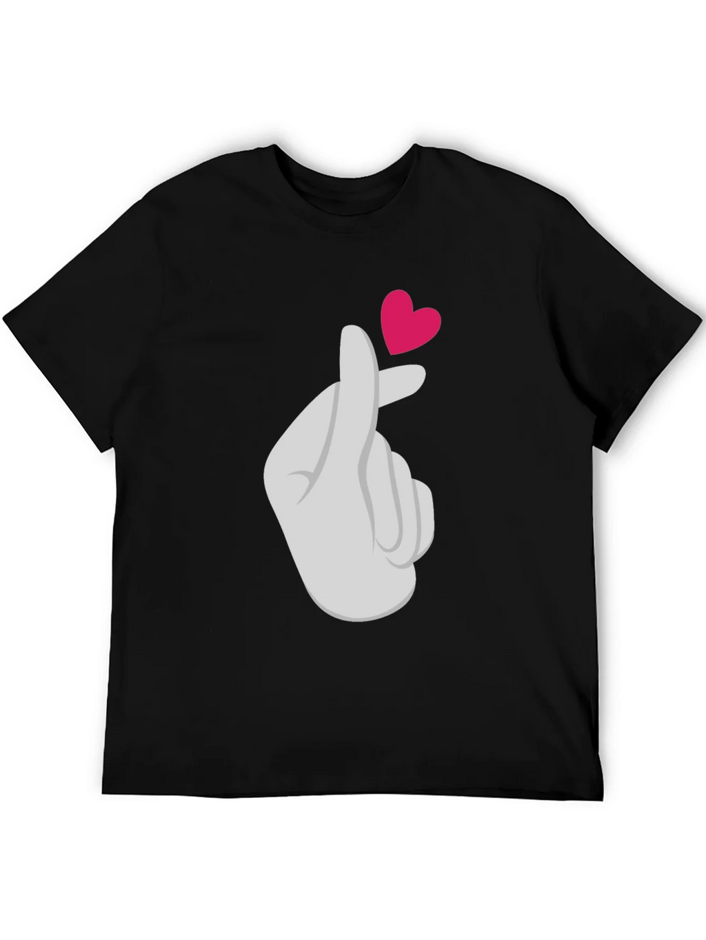 Heart Finger Gesture Graphic Tee - Trendy Casual Top product image 2