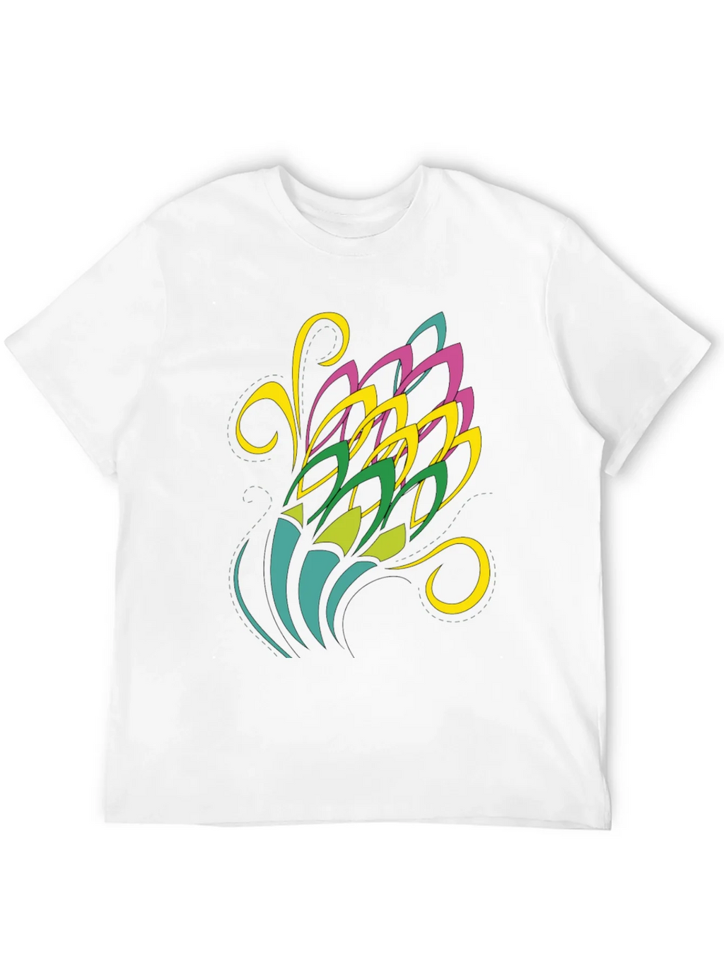 Abstract Floral Graphic Black Tee product image 11
