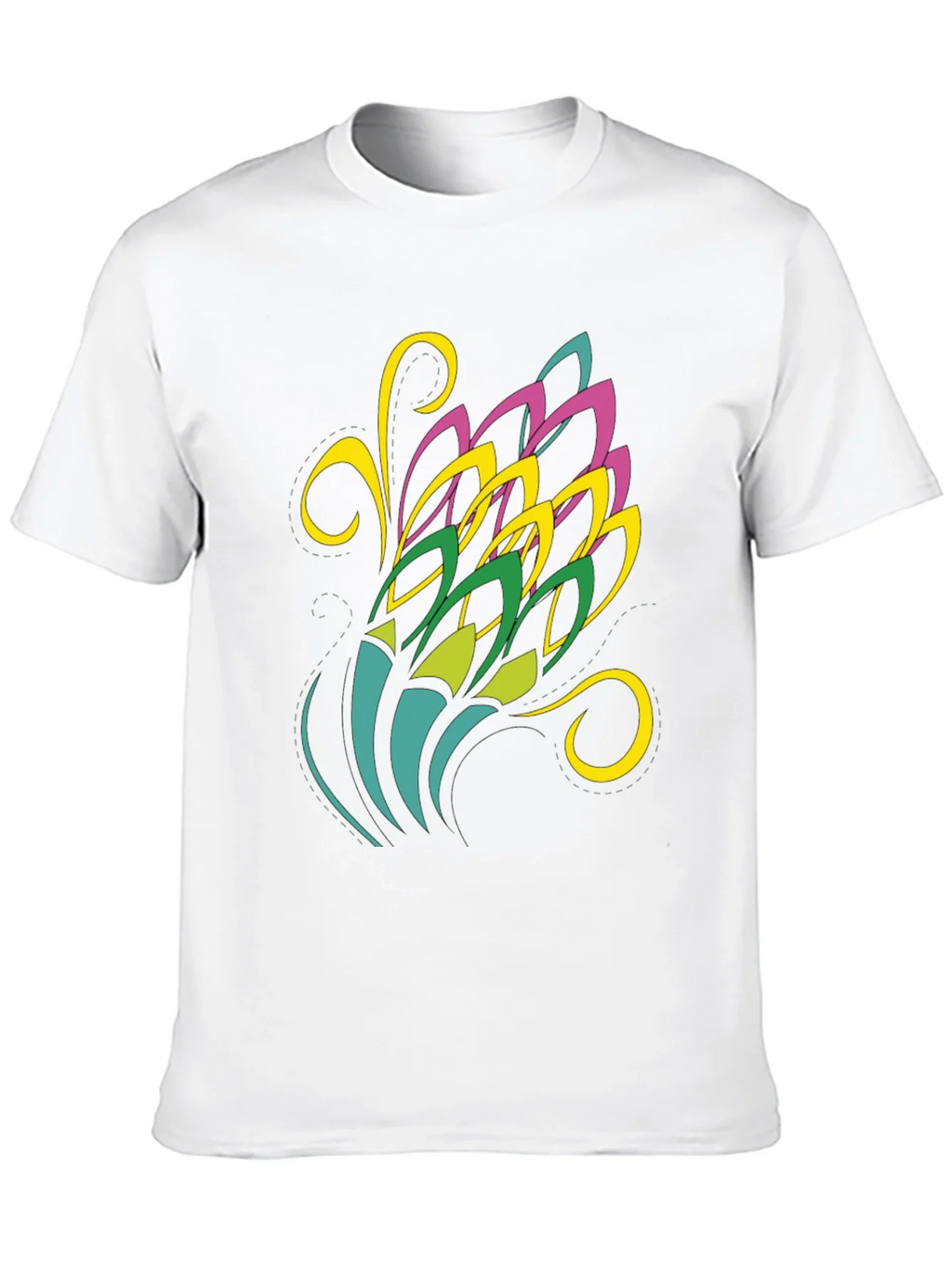Abstract Floral Graphic Black Tee product image 9