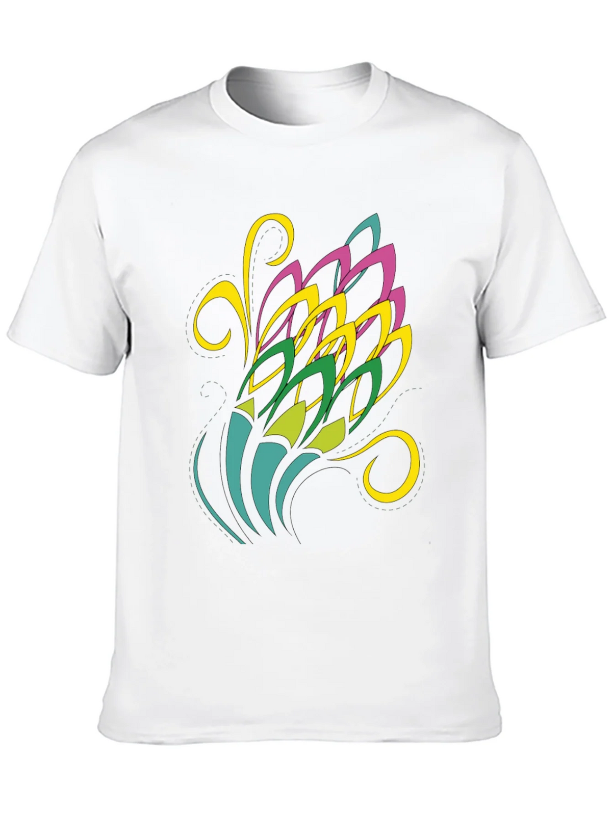 Abstract Floral Graphic Black Tee product image 9
