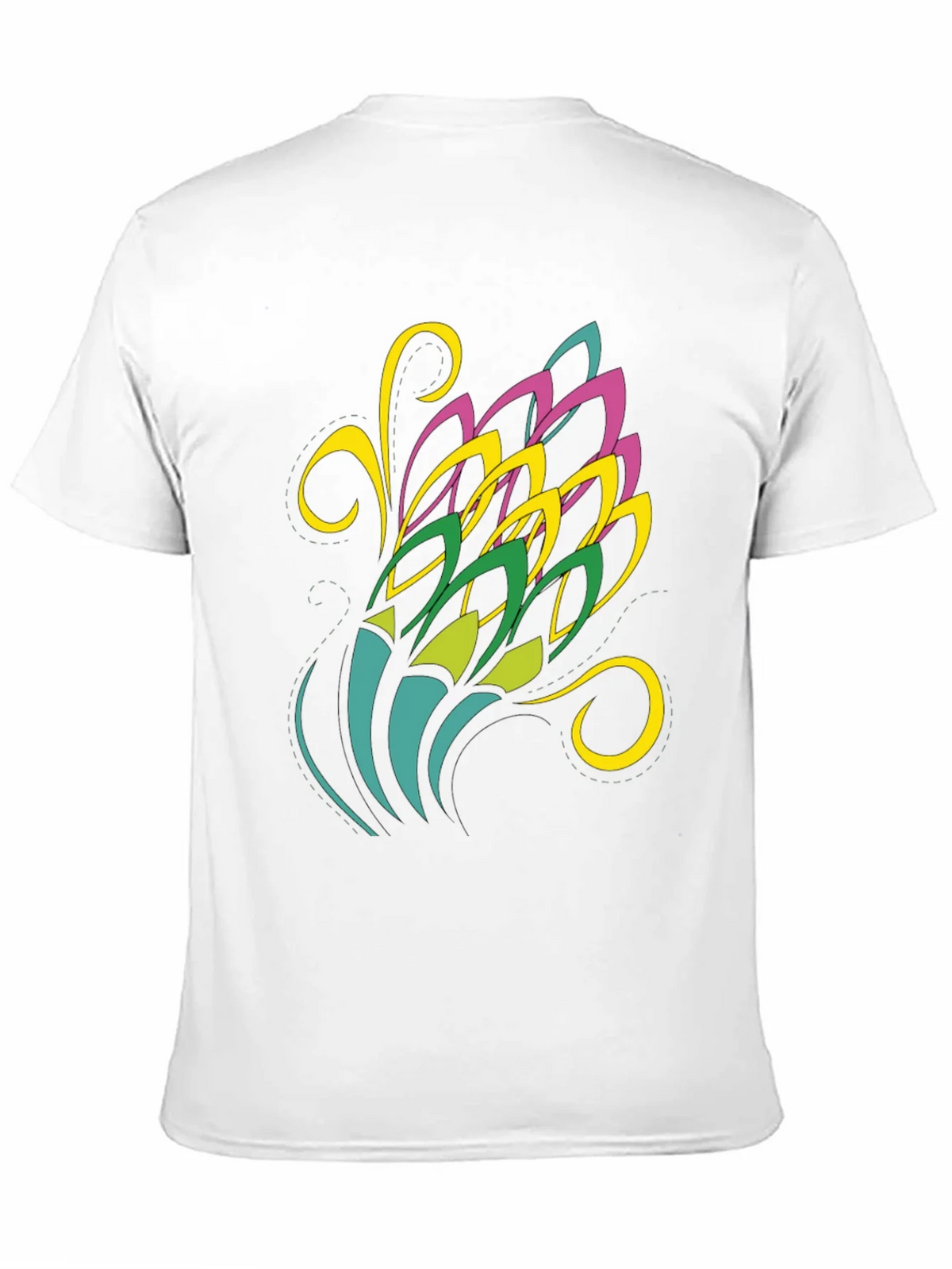 Abstract Floral Graphic Black Tee product image 10
