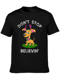 Dont Stop Believin Dog Christmas T-Shirt product image 1