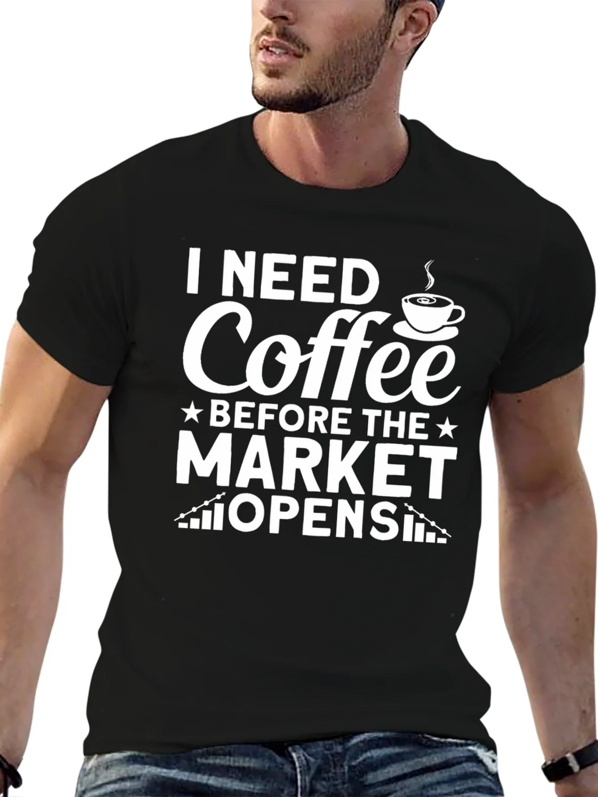 I Need Coffee Before The Market Opens T-Shirt product image 4