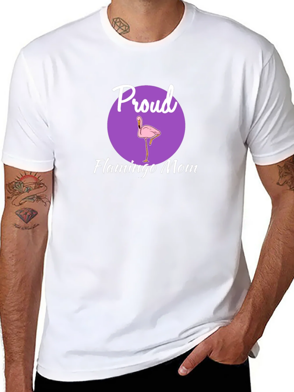 Proud Flamingo Mom Graphic Tee product image 1