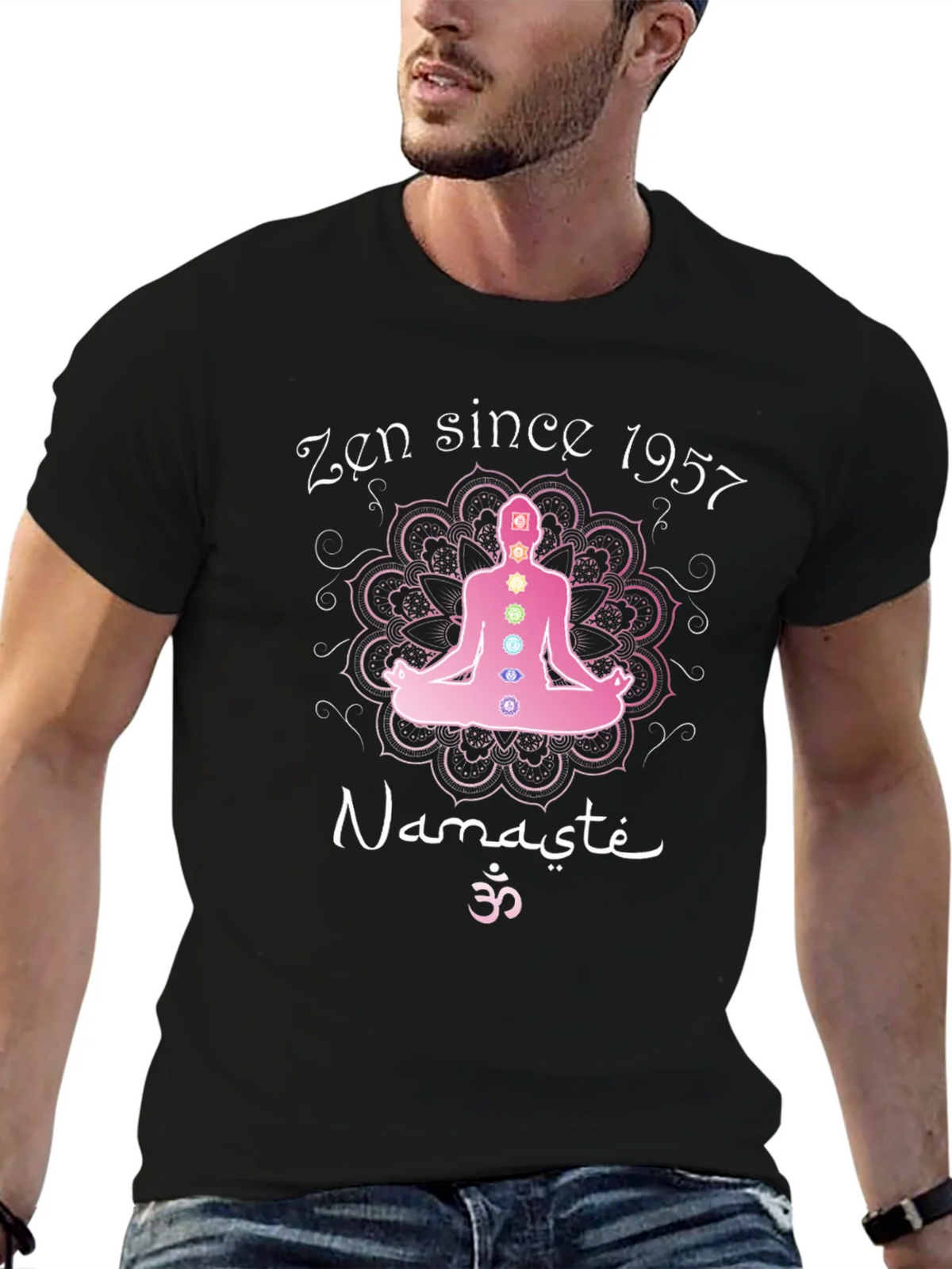 Zen Since 1957 Namaste Yoga Graphic T-Shirt product image 6