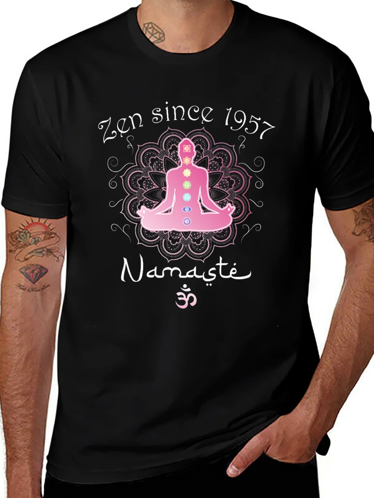 Zen Since 1957 Namaste Yoga Graphic T-Shirt product image 1