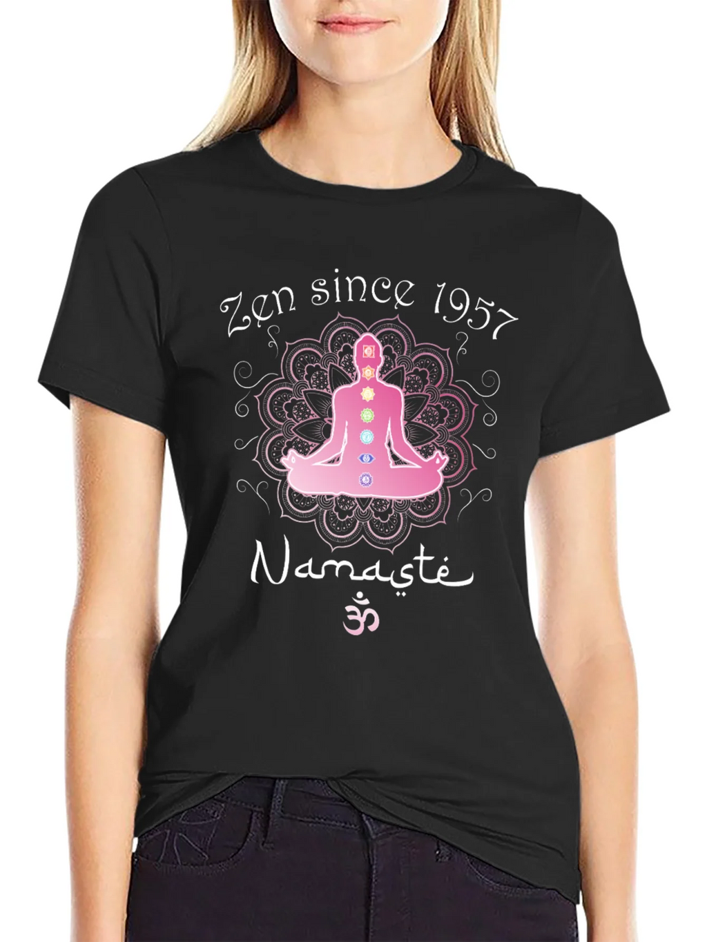 Zen Since 1957 Namaste Yoga Graphic T-Shirt product image 2
