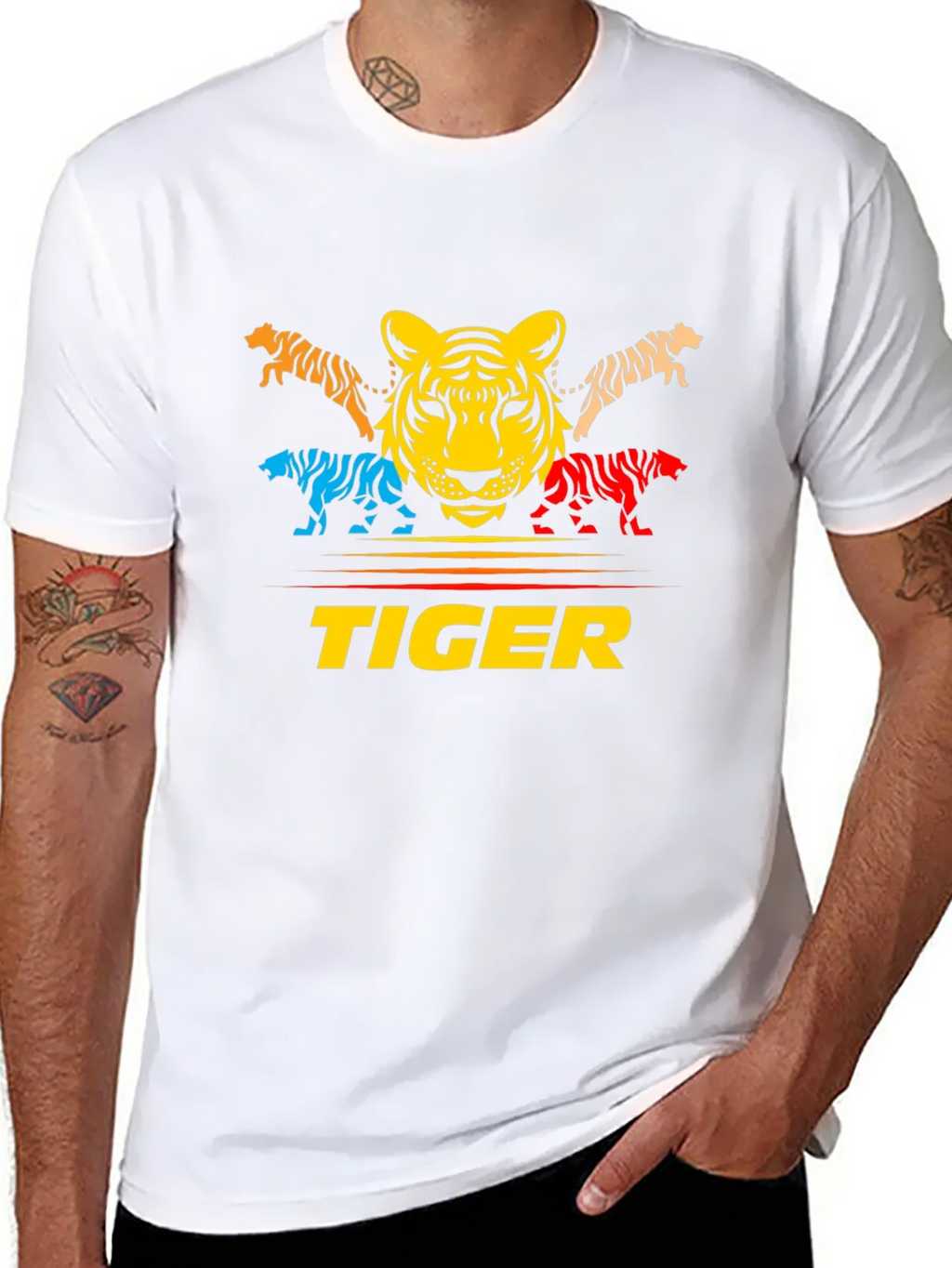 Bold Tiger Graphic Tee - Colorful Animal Print product image 7