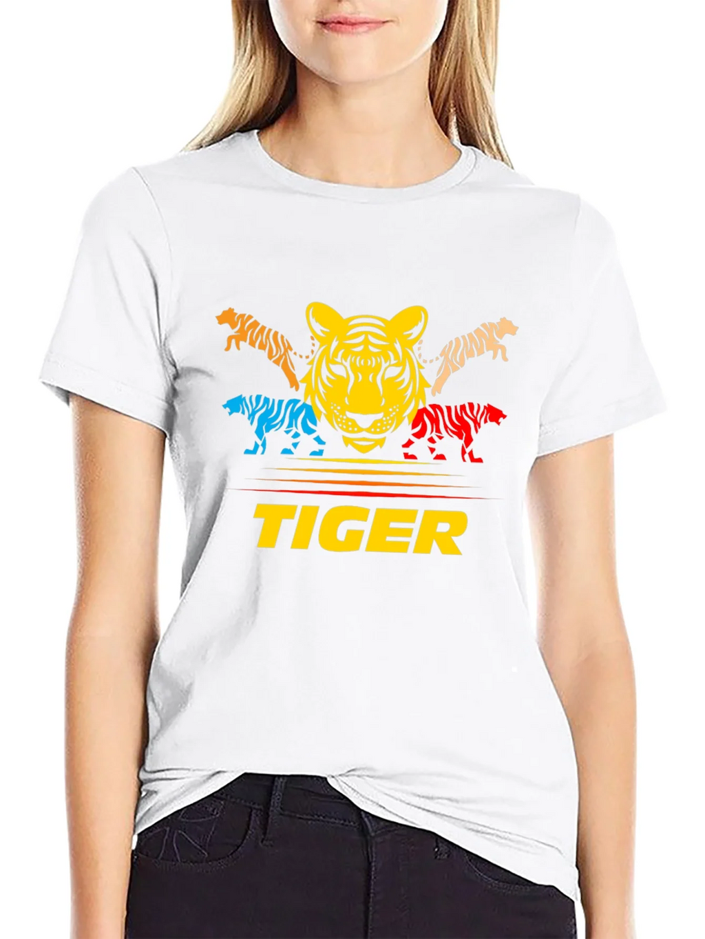 Bold Tiger Graphic Tee - Colorful Animal Print product image 8