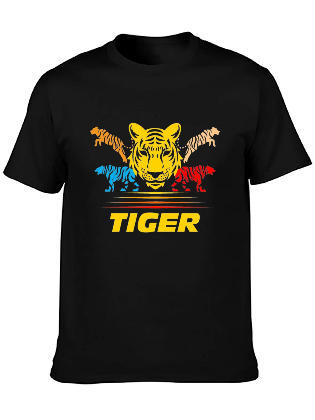 Bold Tiger Graphic Tee - Colorful Animal Print product image 3